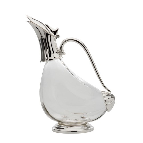 Wein dekanter ente versilbert - wein,