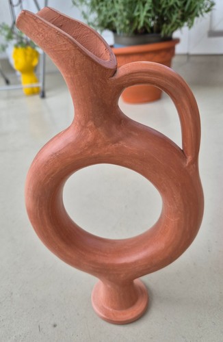 Terracotta vase karaffe - vase,